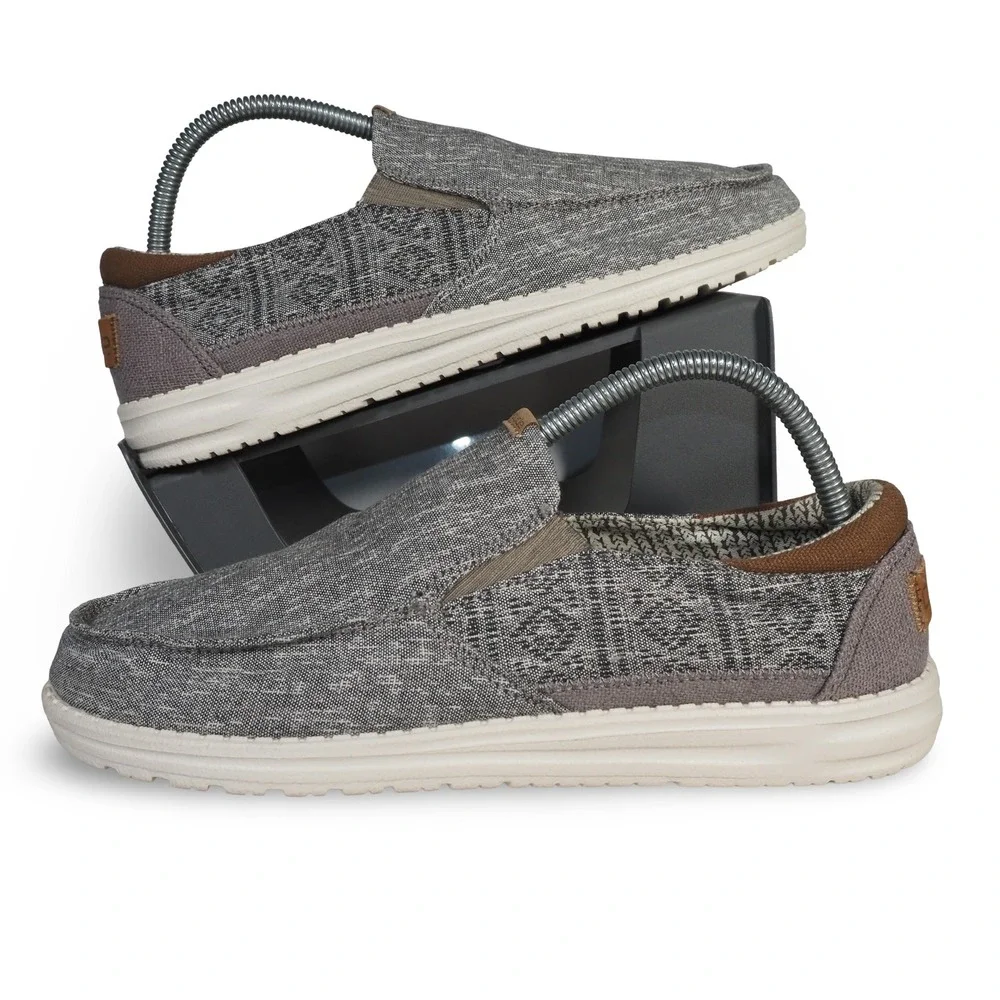 Hey‎ Dude Thad Casual Loafers Mayan Grey Men's 8 Slip On Shoes
